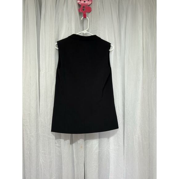 Express Vest Women's Black Sleeveless Blazer Long Career Office Size 4 Boss Babe - Picture 6 of 7